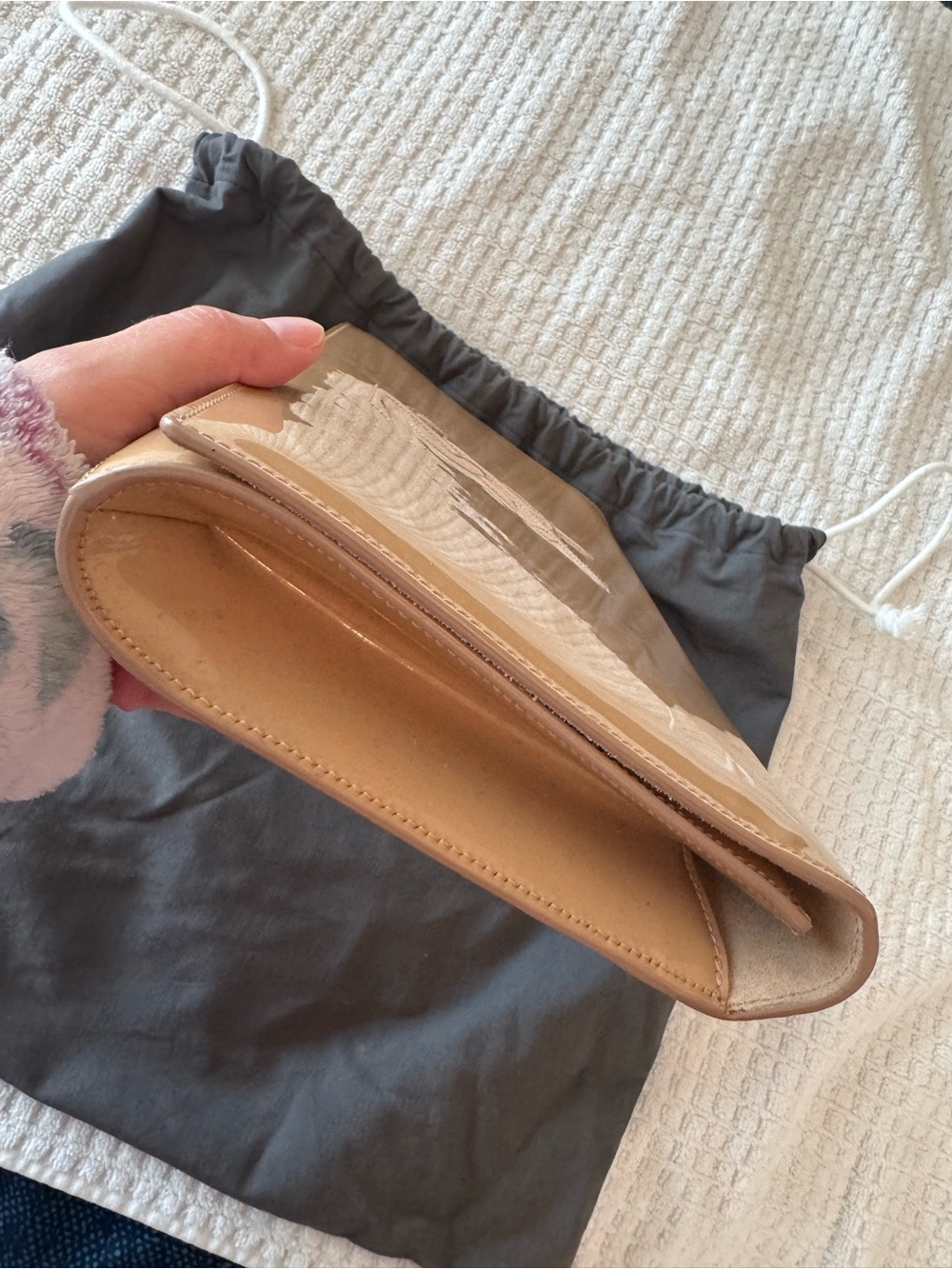 Authentic Saint Laurent Belle de Jour Patent YSL Clutch Nude - Picture 11 of 16